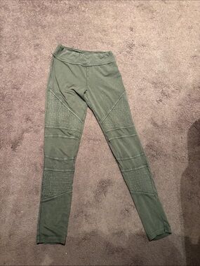 Sun & Shadow Olive Green Textured Moto Leggings Jumpsuit